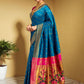 Rajwada Sky Blue Silk Woven Saree For Women