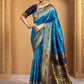 Rajwada Sky Blue Silk Woven Saree For Women