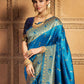 Rajwada Sky Blue Silk Woven Saree For Women