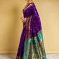 Rajwada Purple Silk Woven Saree For Women