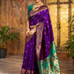 Rajwada Purple Silk Woven Saree For Women