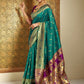 Rajwada Sea Green Silk Woven Saree For Women