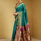 Rajwada Sea Green Silk Woven Saree For Women