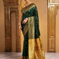 Rajwada Green Silk Woven Saree For Women