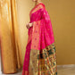 Rajwada Magenta Silk Woven Saree For Women