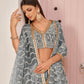 Rajwada Grey Net Embroidered Semi Stitched Lehenga For Women