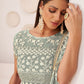 Rajwada Light Green Net Embroidered Semi Stitched Lehenga For Women