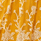 Rajwada Yellow Net Embroidered Semi Stitched Lehenga For Women