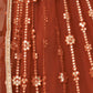 Rajwada Rust Net Embroidered Semi Stitched Lehenga For Women