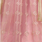 Rajwada Light Pink Net Embroidered Semi Stitched Lehenga For Women