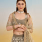Rajwada Ivory Net Embroidered Semi Stitched Lehenga For Women