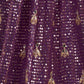 Rajwada Dark Purple Net Embroidered Semi Stitched Lehenga For Women