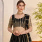 Rajwada Black Net Embroidered Semi Stitched Lehenga For Women