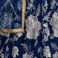 Rajwada Dark Blue Net Embroidered Semi Stitched Lehenga For Women