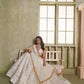Rajwada White Net Embroidered Semi Stitched Lehenga For Women