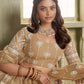 Rajwada Beige Net Embroidered Semi Stitched Lehenga For Women