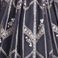 Rajwada Dark Grey Net Embroidered Semi Stitched Lehenga For Women