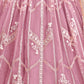 Rajwada Pink Net Embroidered Semi Stitched Lehenga For Women