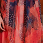 Rajwada Orange Organza Printed Indo Western Dress For Women