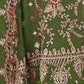 Rajwada Olive Chiffon Embellished Semi-Stitched Kurta Set For Women