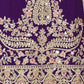 Rajwada Purple Chinon Embellished Semi-Stitched Kurta Set For Women