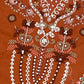 Rajwada Rust Cotton Embroidered Semi-Stitched Kurta Set For Women