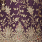 Rajwada Purple Chinon Embroidered Semi-Stitched Kurta Set For Women