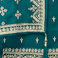 Rajwada Teal Georgette Embroidered Semi-Stitched Kurta Set For Women