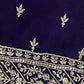Rajwada Purple Georgette Embroidered Semi-Stitched Kurta Set For Women