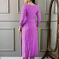 Rajwada Purple Viscose Embroidered Stitched Kurta Set For Women