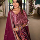 Rajwada Multicolor Satin Printed Stitched Lehenga Choli Set For Women