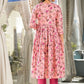 Rajwada Pink Printed Silk Blend Stitched Kurta Set For Women