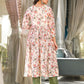 Rajwada Cream  Printed Georgette Stitched Kurta Set For Women