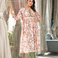 Rajwada Cream  Printed Georgette Stitched Kurta Set For Women