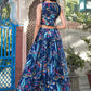 Rajwada Blue Georgette Printed Co-ord set For Women