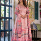 Rajwada Pink Silk Blend Printed Stitched Gown For Women