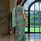 Rajwada Green Printed Georgette Ready To Wear Saree For Women