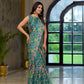 Rajwada Green Printed Georgette Ready To Wear Saree For Women