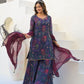 Rajwada Purple Georgette Embellished Stiched Kurta Set For Women