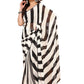 Rajwada Designer Black and White Printed Ready-to-Wear Saree with Unstitched Blouse for Women