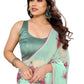Rajwada Designer Light Blue Printed Ready-to-Wear Saree with Unstitched Blouse for Women