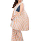 Rajwada Designer Orange Printed Ready-to-Wear Saree with Unstitched Blouse for Women