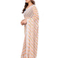 Rajwada Designer Orange Printed Ready-to-Wear Saree with Unstitched Blouse for Women