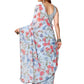 Rajwada Designer Blue Printed Ready-to-Wear Saree with Unstitched Blouse for Women