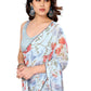 Rajwada Designer Blue Printed Ready-to-Wear Saree with Unstitched Blouse for Women