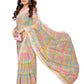 Rajwada Designer Green Printed Ready-to-Wear Saree with Unstitched Blouse for Women
