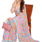 Rajwada Designer Multicolor Printed Ready-to-Wear Saree with Unstitched Blouse for Women