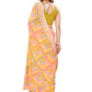 Rajwada Designer Yellow Printed Ready-to-Wear Saree with Unstitched Blouse for Women