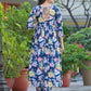 Rajwada Blue Cotton Printed Stitched Kurta Set For Women