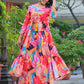 Rajwada Multicolor Cotton Printed Indo Western Co Ord Set For Women